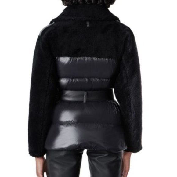 Mackage Rune Sherpa Moto Down Puffer Jacket L - Picture 4 of 9